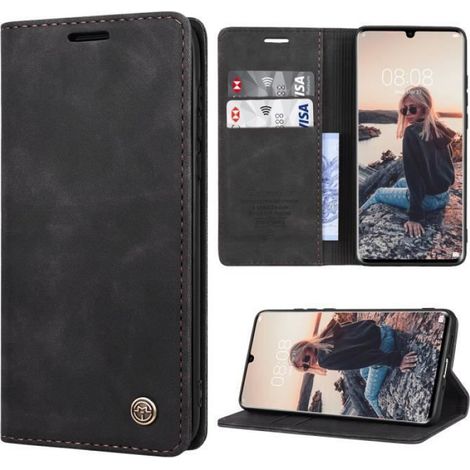【SmartLegend】Coque Bumper Huawei P30 Pro Housse Cuir Premium Flip Case Portefeuille Etui Noir (1/4)