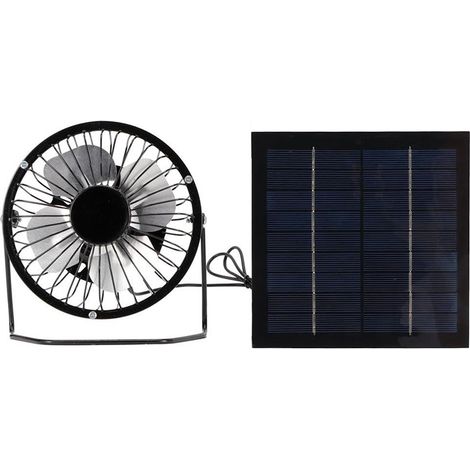 Solarpanel-Lüfter-Set, 5 W Mini-Solarpanel mit tragbarem Lüfter, Photovoltaik-Solarpanel-Set für Gewächshaus, kleiner Hühnerstall, Schuppen