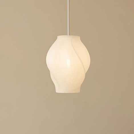 [GEBRAUCHT] B-Ware Lucande Hängeleuchte Pendelleuchte Lampe Textil Weiß ø35cm Licht