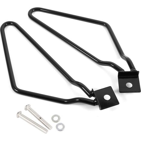 Eosnow Les sacs à selle 2X Motorcycle Saddle Mount prennent en charge le noir pour XL883 / 1200 HD1450 / 1584 (1/5)