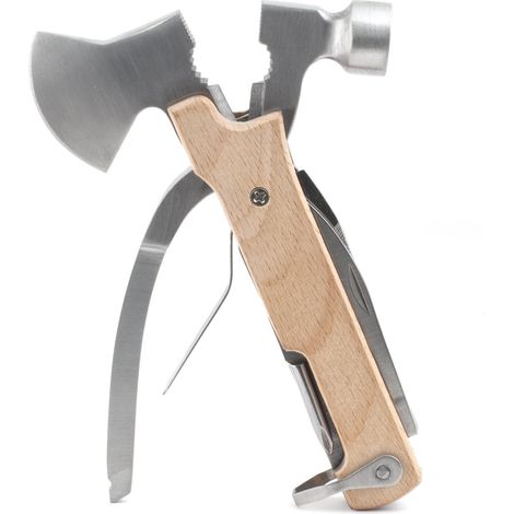 Multi-tool ascia Kikkerland wood axe multi tool acciaio legno faggio