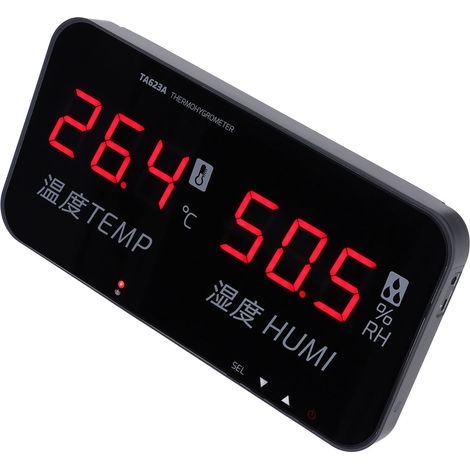 Thermomètre hygromètre numérique LED grand écran industriel pour serre, capteur humidité température, affichage digital précis (1/5)
