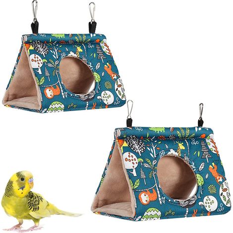 Tente Suspendue Pour Oiseaux - Hammock En Coton Doux Avec Accroche - Pour Perroquets Pigeons Calopsittes Et Autres Petits Oiseaux - Taille S Ou M (1/5)
