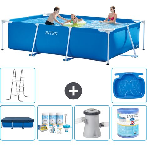 Intex Piscine Tubulaire Rectangulaire - 300x200x75 cm - 7-pièces S40163 (1/5)