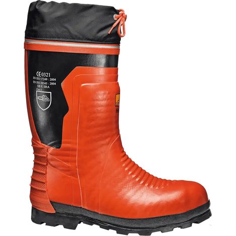 SIR SAFETY SYSTEM FORESTIER Bottes de sécurité SB anti tronçonneuse rouge Taille 47