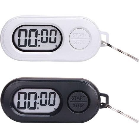 Lot de 2 petits minuteurs numériques, compte à rebours en minutes (1/5)