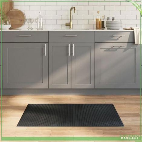 Tapis - FAFEISY - 376712 - Bambou - Gris 60x100 cm - Antidérapant (1/5)