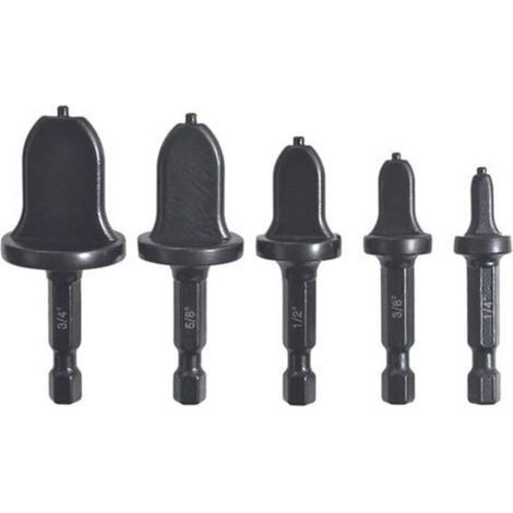 FENOPLASTICA5 pièces Hexagon Shank Climatiseur Tuyau En Cuivre Outil D'écrasement Poignée Ronde Tube Expanseur Foret Ensemble De Réparation Avec 1/4, 3/8, 1/2, 5/8, 3/4 Bits (1/5)