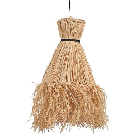 Suspension Palma raphia franges H70 (1/3)