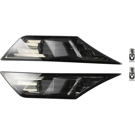 Feux de Jour Clignotant pour Civic 2016 2017 2018 2019 2020 2021 Clignotant Largeur Lumière Modifiée Noir avec Ampoule LED Feux Position Latéraux Avant Clignotant Voiture Voiture de Clignotants