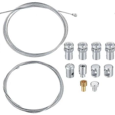 Câble d'embrayage universel 0,6 mm de 2 mètres avec serre-câble pour moto, tondeuse à gazon, quad (2 câbles) (1/2)