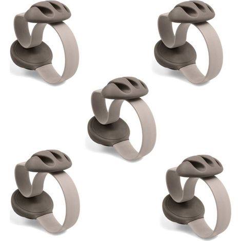 Serre-cables, 5 pièces Support de cable Non-adhésif Support de fil Supports de cable pour le bureau et la maison Passe-cables, gris Support de cable de souris-Fei Yu (1/5)
