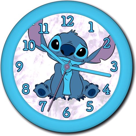 Orologio da parete Stitch con design di facile lettura perfetto per i bambini