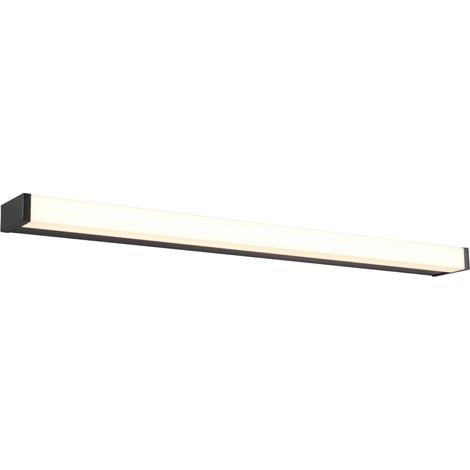 Applique murale LED salle de bain noire 80 cm 12W IP44 ELISON Trio (1/4)