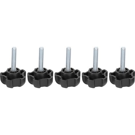 5PCS Bouton en Plastique Étoile 5 Branches M6-30 Vis de Serrage à Main Remplacement Poignée (1/5)