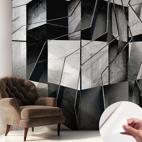 Fotomurale adesivo - parete decorativa - decorazione casa - stile moderno parete - Astrazione geometrica 250x250 cm (1/5)