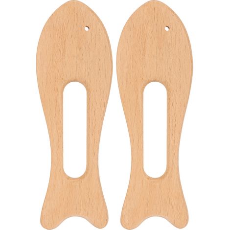 Lot de 2 planches Gua Sha en bois, en forme de poisson, en hêtre poli, robustes, sûres et lisses. Outils Gua Sha adaptés aux bras, aux jambes et au dos. (1/5)