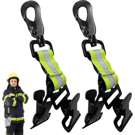 Feuerwehrhandschuhhalter, 2 Stück Arbeitshandschuhclips mit Karabinerhaken, taktischer Gürtelhandschuhhalter zum Aufhängen von Handschuhen, Handtüchern und Schutzhelmen (1/5)