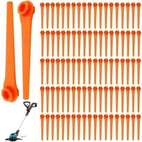 Pack of 100 Plastic Replacement Blades for Gardena 9823 9825 9820 9821 Brush Cutter Blades 70mm INHHUB (1/4)