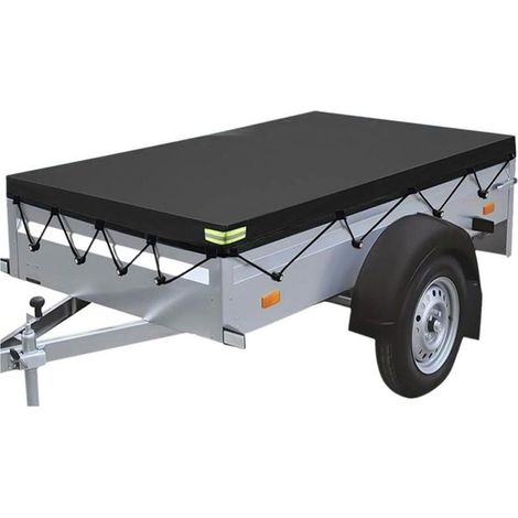 Bâche pour Remorque 214×122×13 cm, Bache pour Remorque vec Corde de Bâche, Bache Remorques pour la Plupart des Remorques de Voiture (1/5)