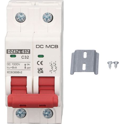 2p Small Circuit Breaker 6000A Breaking Capacity Solar PV System MINI DC1000V 32A (1/5)