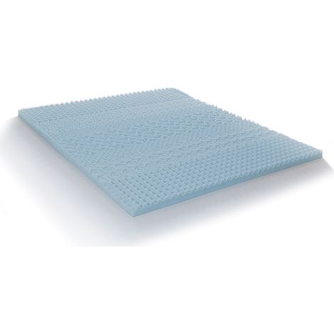 Surmatelas gel refresh 160x200 cm – Mémoire de forme haute densité 55 kg/m³ – Technologie gel thermorégulateur – 6 cm d'épaisseur – Olympe (1/8)