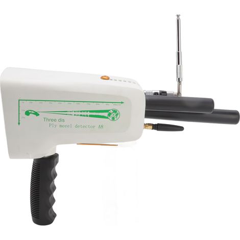 Détecteur de métaux portable d'extérieur, profondeur 30 m, portée 1000 m, écran protégé A8, 100-240 V, blanc, prise US. (1/5)