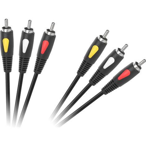 Câble audio RCA 1 m 3RCA-3RCA Cabletech Eco-Line (1/2)