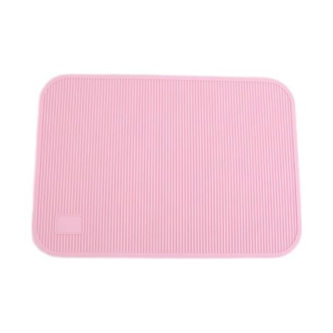Rutschfeste Hundepflegematte – Strapazierfähiges Gummi – 57 x 40 cm – Für Pflegetisch und Futternäpfe – Rosa – 1 Stück (1/5)