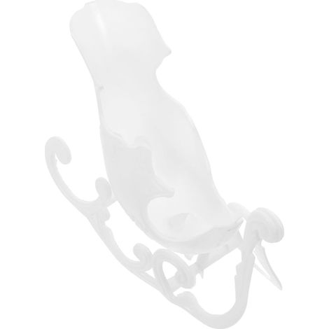 Décoration de Noël en forme de traîneau, 18 cm, blanc, grand traîneau décoratif (1/5)