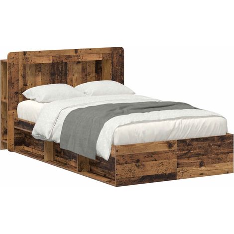Telaio del letto con storage Legno antico 120 x 200 cm vidaXL (1/5)