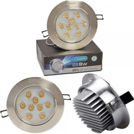 YMYNY Wisdom – 1–24 W LED-Einbaustrahler mit Feder, warmes und kaltes Licht, Wisdom – Kaltweiß – 9 Watt