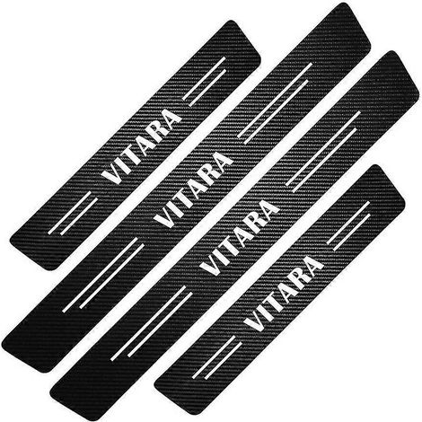 4pcs For Suzuki Vitara Car Accessories Car Stickers Carbon Fiber Decal Door Sill Scuff Plate Covers Car Threshold Decor Trim (1/4)