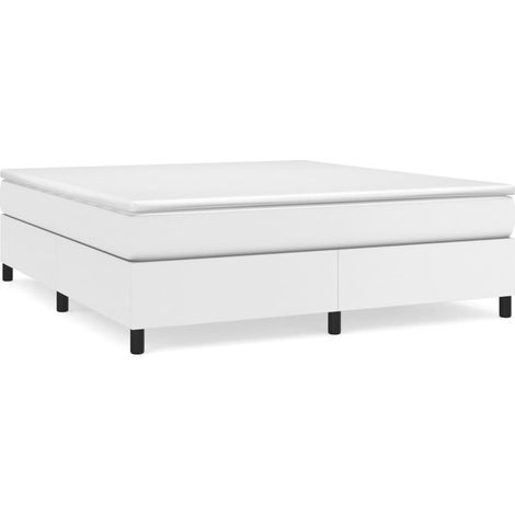 Maison Exclusive - Struttura Letto a Rete a Molle Bianco 180x200 cm in Similpelle