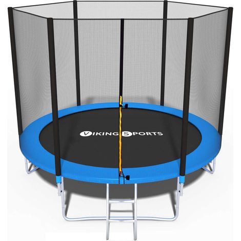 Viking Choice – Trampoline 305 cm avec filet de sécurité – Charge maximale 120 kg – Tapis super élastique et ressorts inox – Installation sécurisée (1/5)