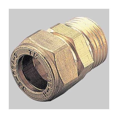 RACCORDO DRITTO MASCHIO CON OGIVA OTTONE - 16 x 1/2
