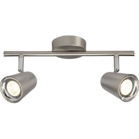 BRILLIANT Lampe Nifty LED Spotrohr 2flg eisen 2x 4W LED integriert SMD, 350lm, 3000K Köpfe schwenkbar Energiesparend und langlebig durch LED-Einsatz (1/2)