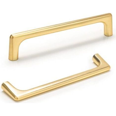 Boutons et poignées de meubles,Lot de 2 Poignées doré Poignées meuble dorée poignee de meuble cuisine en alliage de zinc Hole Centers 192mm, or (1/5)
