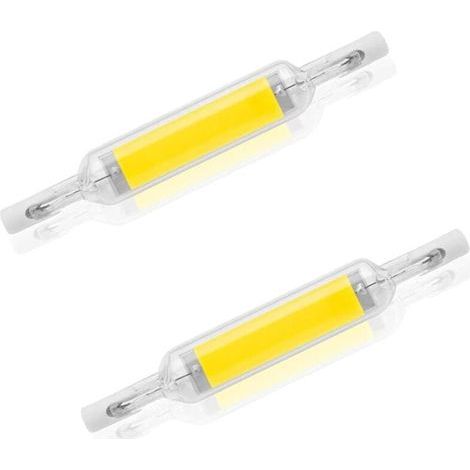 2er-Pack R7S 10W 78mm dimmbare kaltweiße 6000-6500K LED-Lampen, Ersatz für 100W Halogen J78, doppelseitiger R7S-Sockel, 360° Abstrahlwinkel, energiesparend. (1/4)