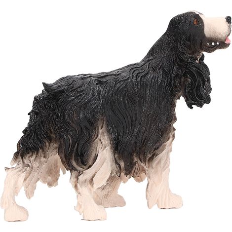 Figurine de Cocker Spaniel Réaliste pour Enfants, Jouet Éducatif et Décoration Intérieure, Modèle PL127‑1314 Noir (1/5)
