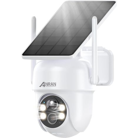 5MP Caméra Surveillance WiFi Extérieure sans Fil, Panneau Solaire Intégré, Caméra IP sur Batterie, Vision Nocturne Couleur, Détection Humaine, Audio Bidirectionnel, Sirène d'alarme, Max (1/5)