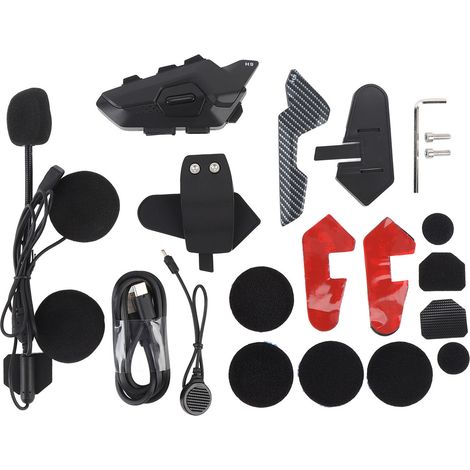 Casque Bluetooth pour moto, suppression du bruit, portée de 1000m, longue durée de vie de la batterie, casque bidirectionnel (1/5)