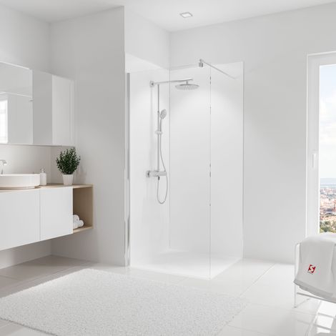 Lot de 2 panneaux muraux 90 x 210 cm, Blanc, Schulte