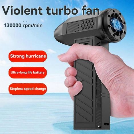 Mini ventilateur turbo à réaction rechargeable par USB, 130 000 tr/min, haute puissance, sans balais. (1/5)