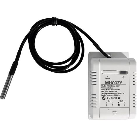 Contrôleur de température Zigbee avec sonde étanche , Remote 16A Smart Switch ( zigbee hub nécessaire)