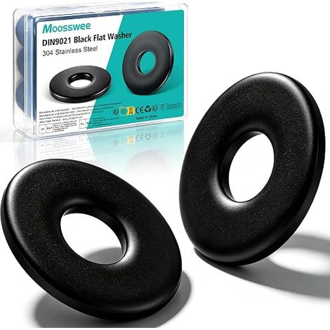 rondelles M4 noires en acier inoxydable (1/5)