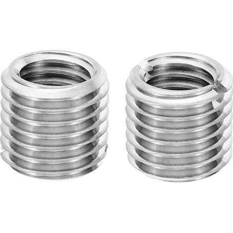 Adaptateur de Filetage, 2 Pcs M16xM12x15mm Mâle à Femelle Manchon Écrou Réducteur Insert Fileté de Réparation, Réducteur de Vis, Fixation en Acier Inoxydable, Ton Argent (1/5)