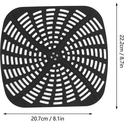 Ortviai Tapis en silicone réutilisable pour friteuse Ninja Foodi AG301 – 2 pièces noires, anti-rayures et lavables au lave-vaisselle (1/4)