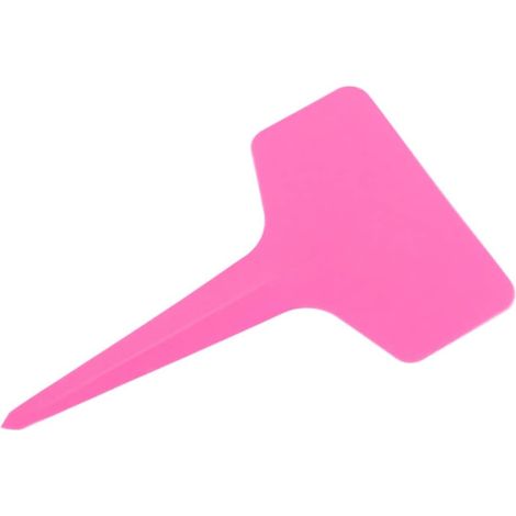 Etiquetas para plantas (100 hojas) - Etiquetas de plástico impermeables en forma de T para jardín y plantas en maceta (rosa) (1/5)