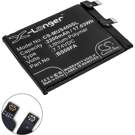 NX - Batterie téléphone, smartphone, GSM pour Xiaomi 7.74V 2200mAh - BS08FA (1/4)